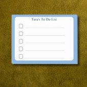 Blue Minimalistic Custom Name To Do List Sticky ポストイット