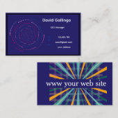 blue modern absStandard, 3.5" x 2.0" Business Card 名刺 (正面/裏面)