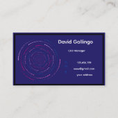 blue modern absStandard, 3.5" x 2.0" Business Card 名刺 (正面)