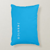 Blue Modern Elegant Plain Simple Professional Name アクセントクッション (正面(垂直))