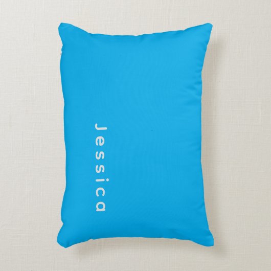 Blue Modern Elegant Plain Simple Professional Name アクセントクッション (正面(垂直))