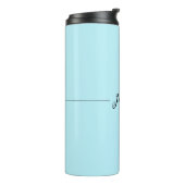 Blue Modern Elegant Plain Simple Professional Name タンブラー (回転左)