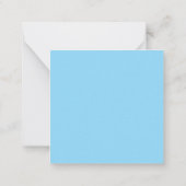 Blue Modern Elegant Plain Simple Professional Name ノートカード (裏面)