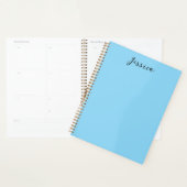 Blue Modern Elegant Plain Simple Professional Name プランナー手帳 (ディスプレー)