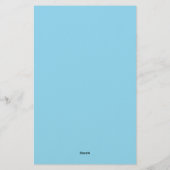 Blue Modern Elegant Plain Simple Professional Name 便箋 (裏面)