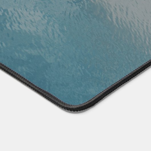 Blue modern minimalist (Custom Text and Initials) デスクマット (コーナー)