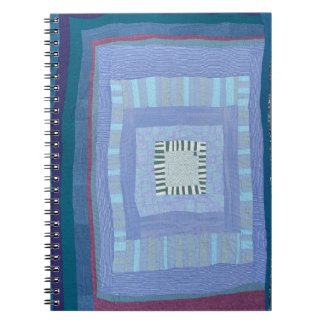 Blue modern quilt notebook ノートブック