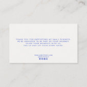 Blue Modern, social media  icons thank you card  名刺 (裏面)