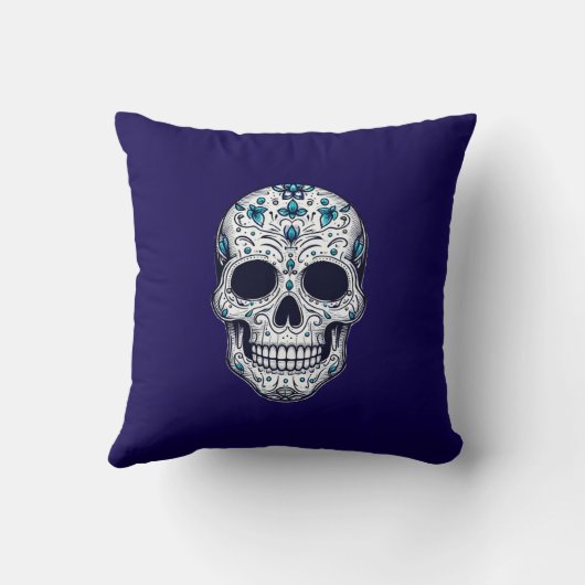 Blue Monkey Skull クッション (裏面)