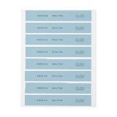 Blue Monogram独自の作成スタイリッシュ ラップアラウンド宛名ラベル (シート)