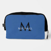 Blue Monogram – Groomsman Golf Weekend Travel ドップキット (正面)