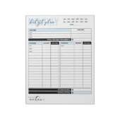 Blue Monthly Budget Plan of Income and Expenses ノートパッド (回転)