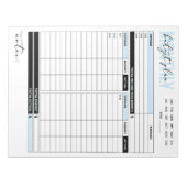 Blue Monthly Budget Plan of Income and Expenses ノートパッド (正面)