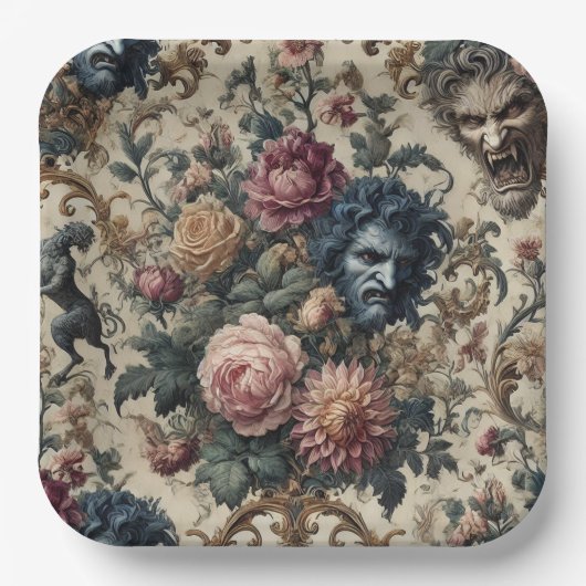 Blue Moon Grimoire – Gothic Victorian ペーパープレート (正面)