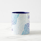 Blue Moon Mandala 11 oz. Personalized Mug ツートーンマグカップ (中央)