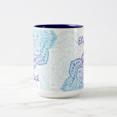 Blue Moon Mandala 15 oz. Personalized Mug ツートーンマグカップ (中央)