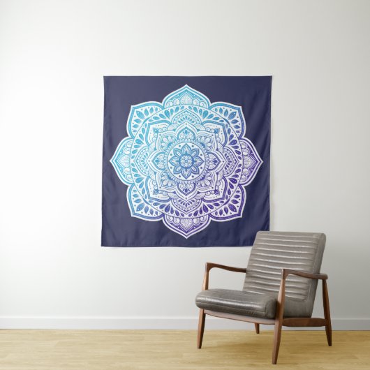 Blue Moon Mandala Fine Art Tapestry タペストリー (インサイチュ)
