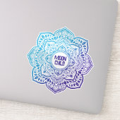 Blue Moon Mandala Personalized Vinyl Sticker シール