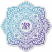 Blue Moon Mandala Personalized Vinyl Sticker シール (正面)