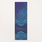 Blue Moon Mandala Personalized Yoga Mat ヨガマット (正面)