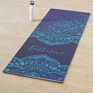Blue Moon Mandala Personalized Yoga Mat ヨガマット