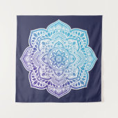 Blue Moon Mandala Tapestry タペストリー (正面(横))