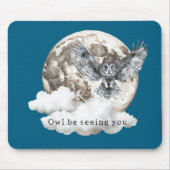 Blue Moon Owl Be Seeing You マウスパッド (正面)