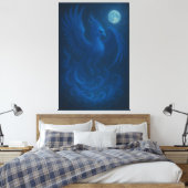 Blue Moon Phoenix · Fine Art Canvas Print キャンバスプリント (インサイチュ (寝室))