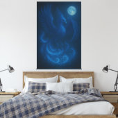 Blue Moon Phoenix · Fine Art Canvas Print キャンバスプリント (インサイチュ (寝室))