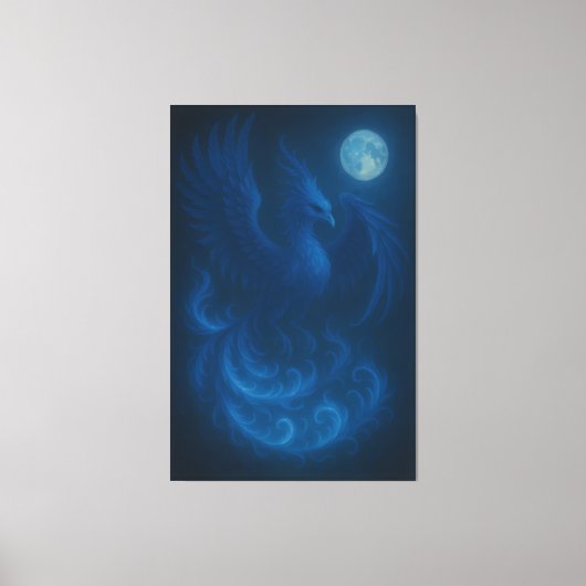 Blue Moon Phoenix · Fine Art Canvas Print キャンバスプリント (正面)