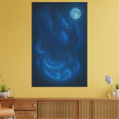 Blue Moon Phoenix · Fine Art Canvas Print キャンバスプリント (インサイチュ (リビング))