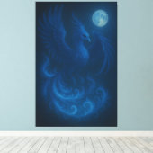 Blue Moon Phoenix · Fine Art Canvas Print キャンバスプリント (インサイチュ (ウッドフロア))