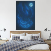 Blue Moon Phoenix · Fine Art Canvas Print キャンバスプリント (インサイチュ (寝室))