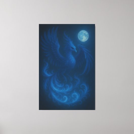 Blue Moon Phoenix · Fine Art Canvas Print キャンバスプリント (正面)