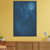 Blue Moon Phoenix · Fine Art Canvas Print キャンバスプリント (インサイチュ (リビング))