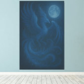 Blue Moon Phoenix · Fine Art Canvas Print キャンバスプリント (インサイチュ (ウッドフロア))