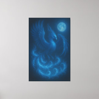 Blue Moon Phoenix · Fine Art Canvas Print キャンバスプリント