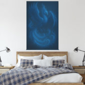 Blue Moon Phoenix · Fine Art Canvas Print キャンバスプリント (インサイチュ (寝室))