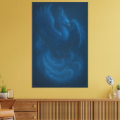Blue Moon Phoenix · Fine Art Canvas Print キャンバスプリント (インサイチュ (リビング))