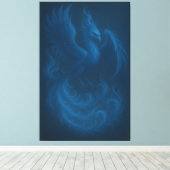 Blue Moon Phoenix · Fine Art Canvas Print キャンバスプリント (インサイチュ (ウッドフロア))
