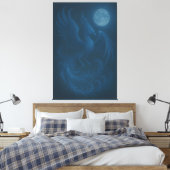 Blue Moon Phoenix · Fine Art Canvas Print キャンバスプリント (インサイチュ (寝室))