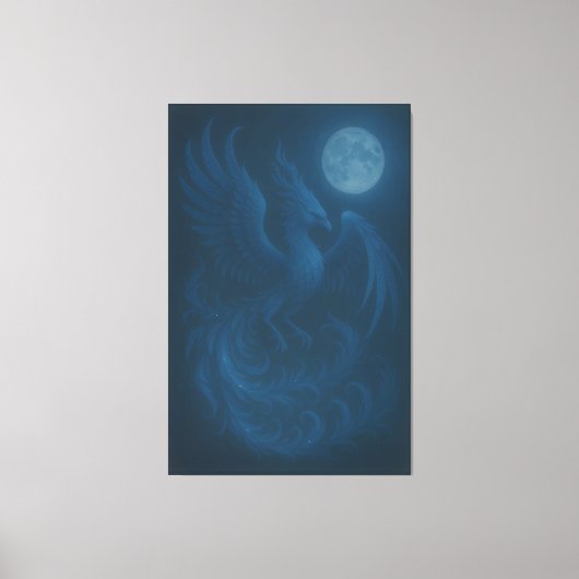 Blue Moon Phoenix · Fine Art Canvas Print キャンバスプリント (正面)