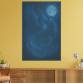 Blue Moon Phoenix · Fine Art Canvas Print キャンバスプリント (インサイチュ (リビング))