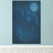 Blue Moon Phoenix · Fine Art Canvas Print キャンバスプリント (インサイチュ (ウッドフロア))