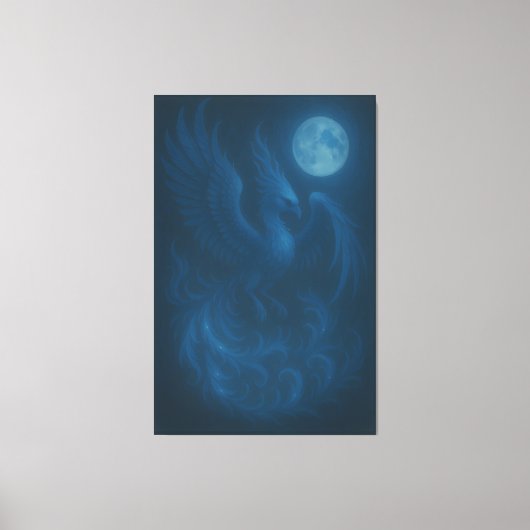Blue Moon Phoenix · Fine Art Canvas Print キャンバスプリント (正面)