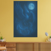Blue Moon Phoenix · Fine Art Canvas Print キャンバスプリント (インサイチュ (リビング))