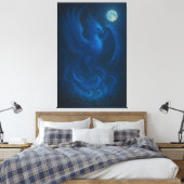 Blue Moon Phoenix · Fine Art Canvas Print キャンバスプリント (インサイチュ (寝室))
