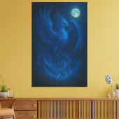 Blue Moon Phoenix · Fine Art Canvas Print キャンバスプリント (インサイチュ (リビング))
