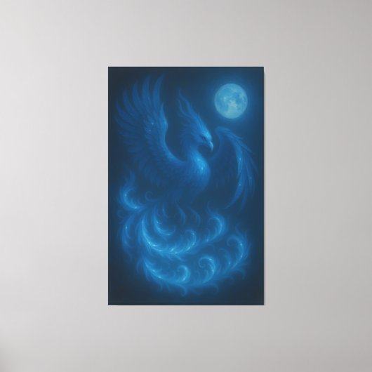 Blue Moon Phoenix · Fine Art Canvas Print キャンバスプリント (正面)