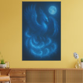 Blue Moon Phoenix · Fine Art Canvas Print キャンバスプリント (インサイチュ (リビング))